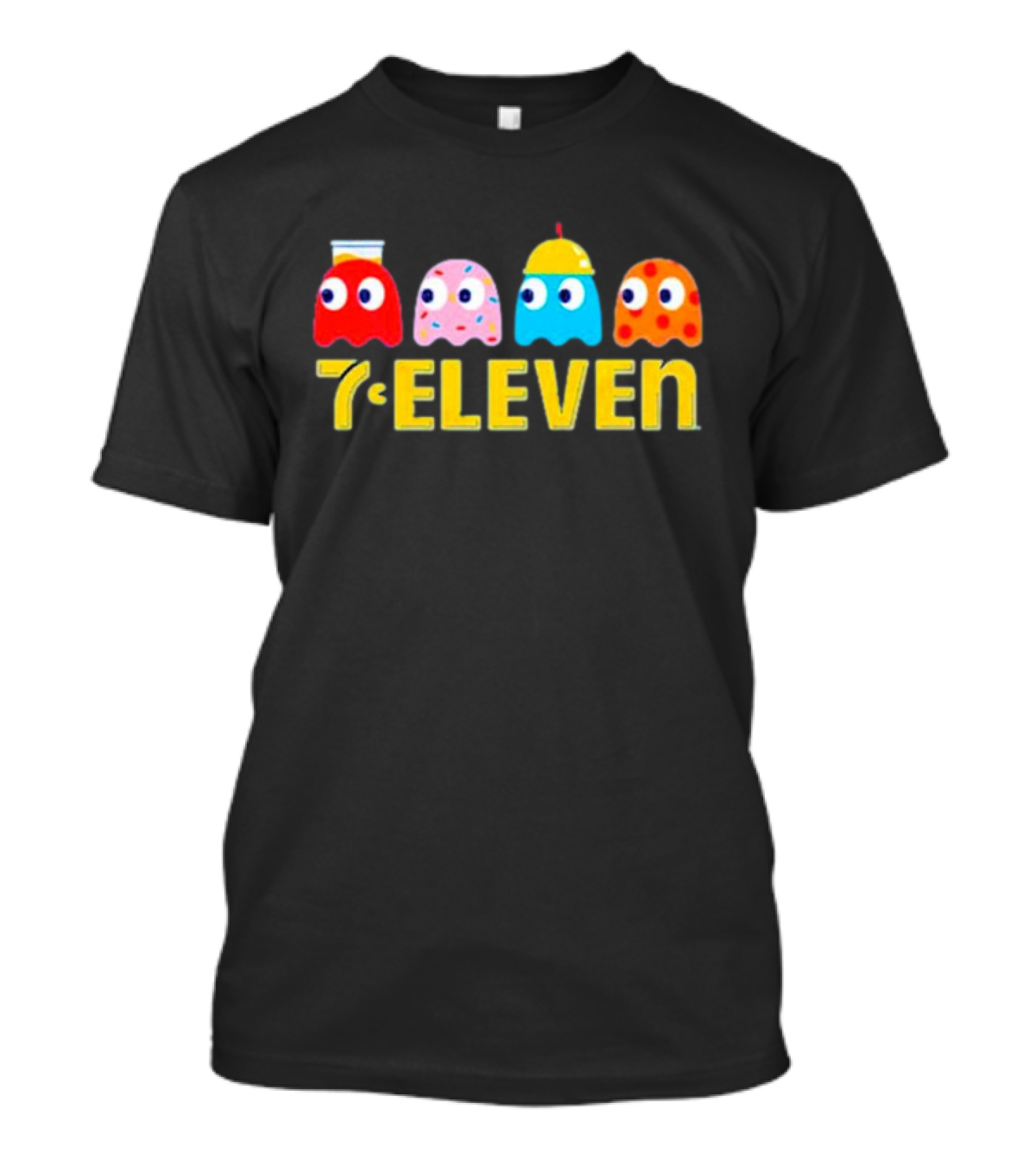 7 Eleven Pacman Ghost Characters Collaboration T-Shirt