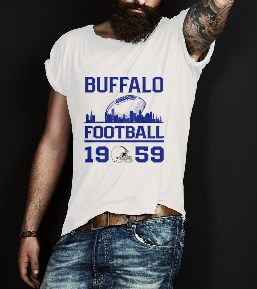 Buffalo Football 1959 Skyline Helmet T-Shirt