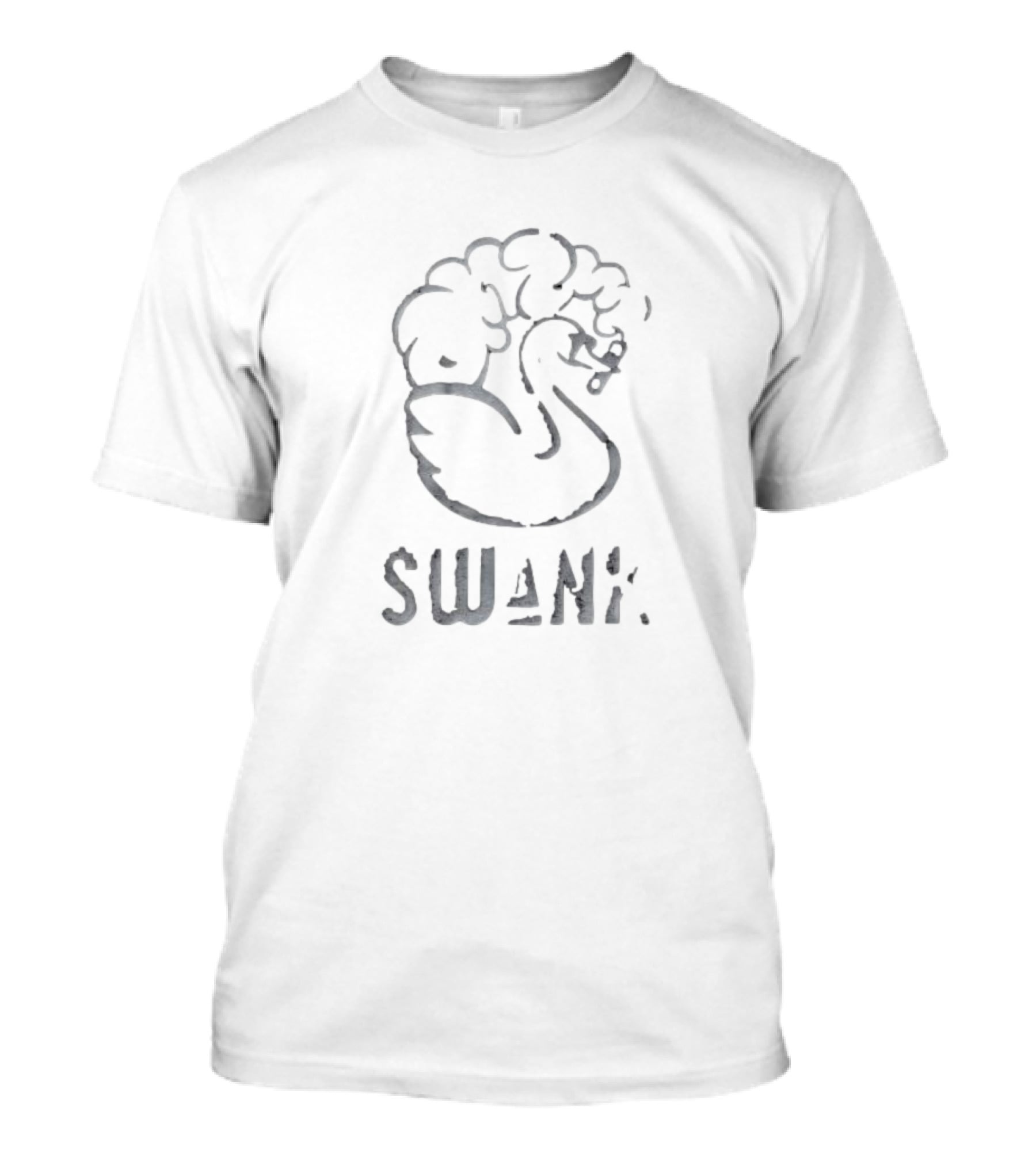 Swank Smoking Swan Silhouette Smoke T-Shirt