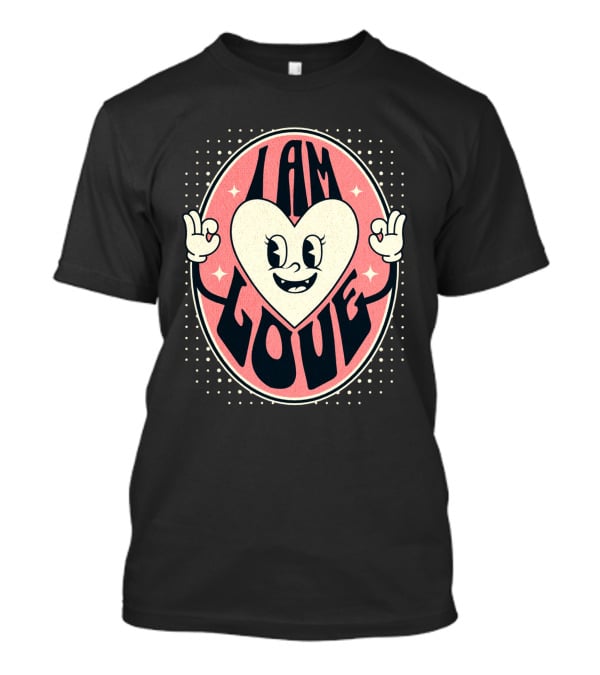 I Am Love Retro Heart Character Valentine's Day T-Shirt