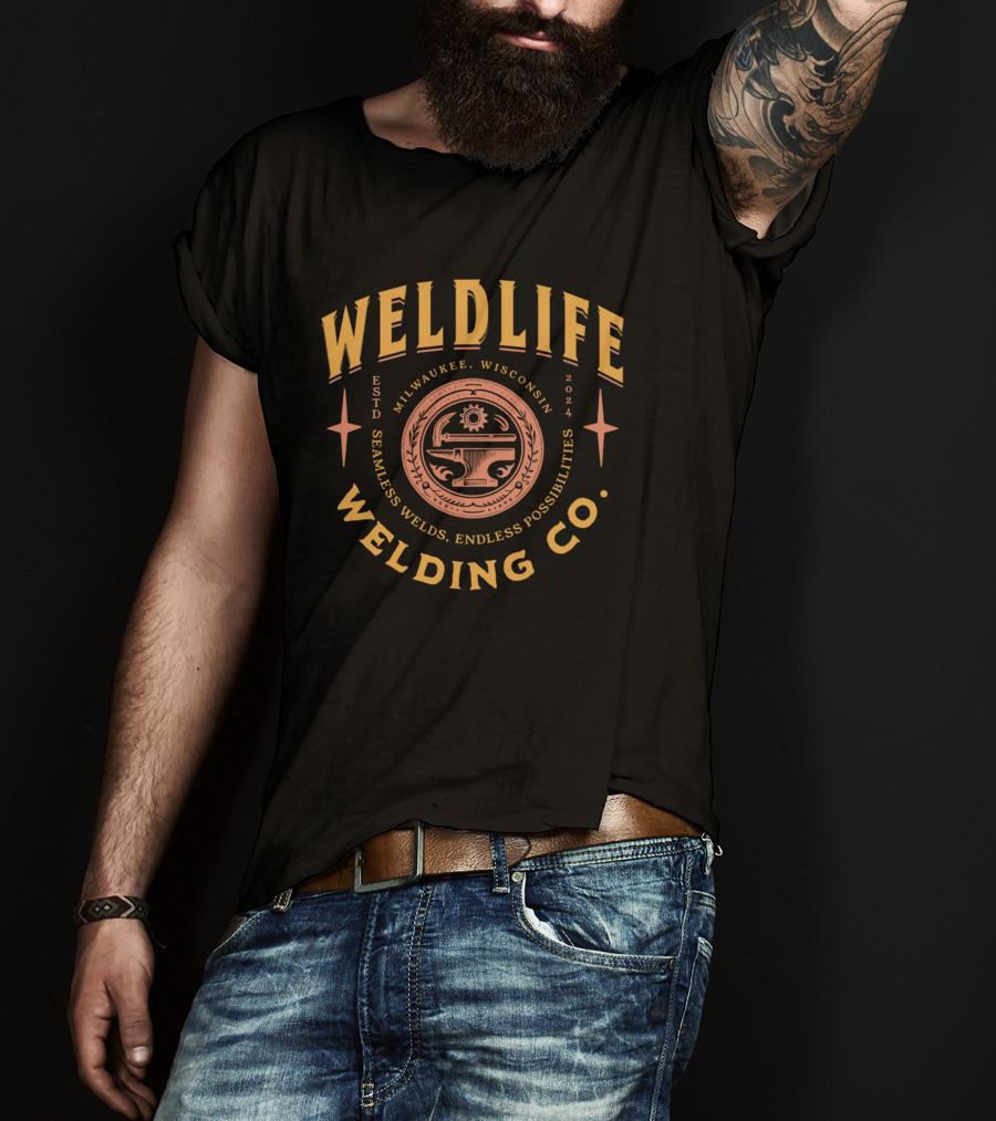 Weldlife Welding Co. Milwaukee Wisconsin Seamless Welds Endless Possibilities T-Shirt