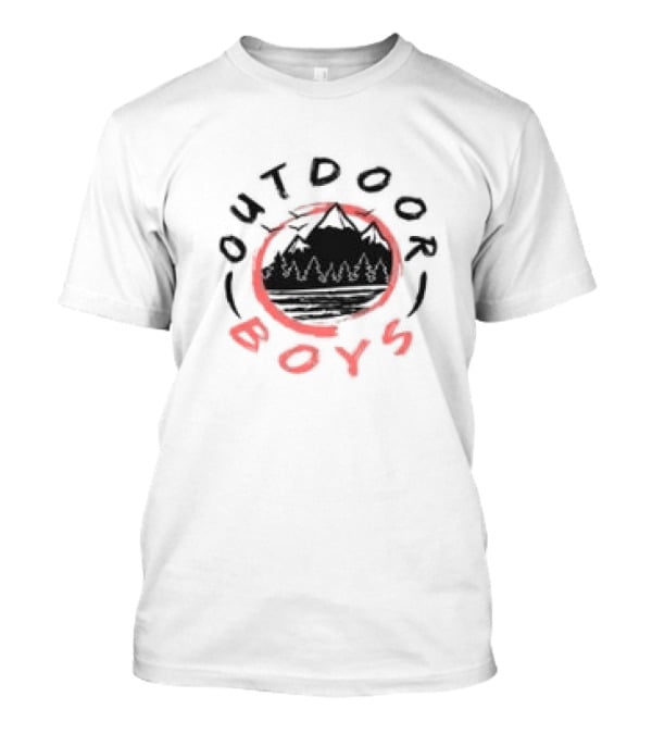 Outdoor Boys Mountain Adventure Circle Forest T-Shirt