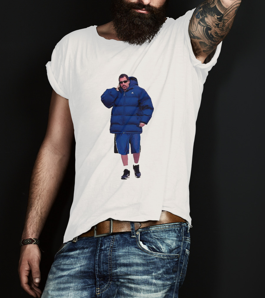 Fakehandshake Hot N Cold Walking In Puffer Jacket And Shorts T-Shirt