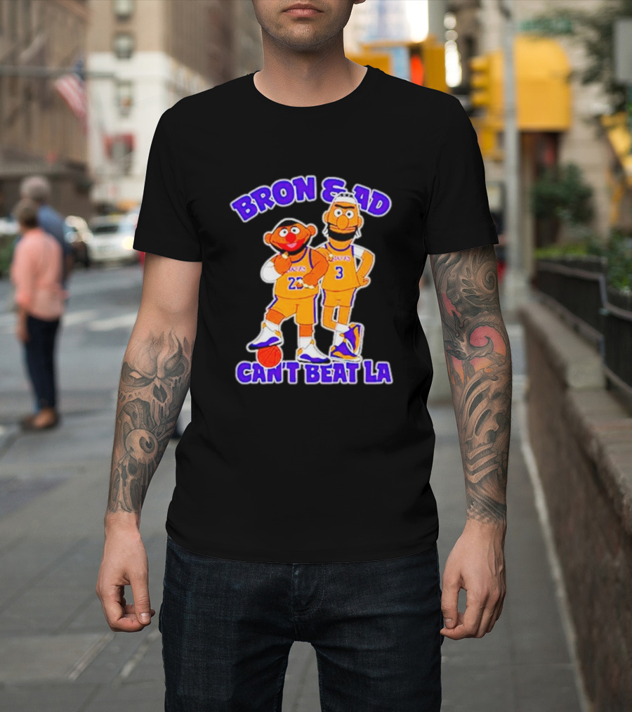Bron And AD Can't Beat LA Lakers Parody Basketball Duo T-Shirt