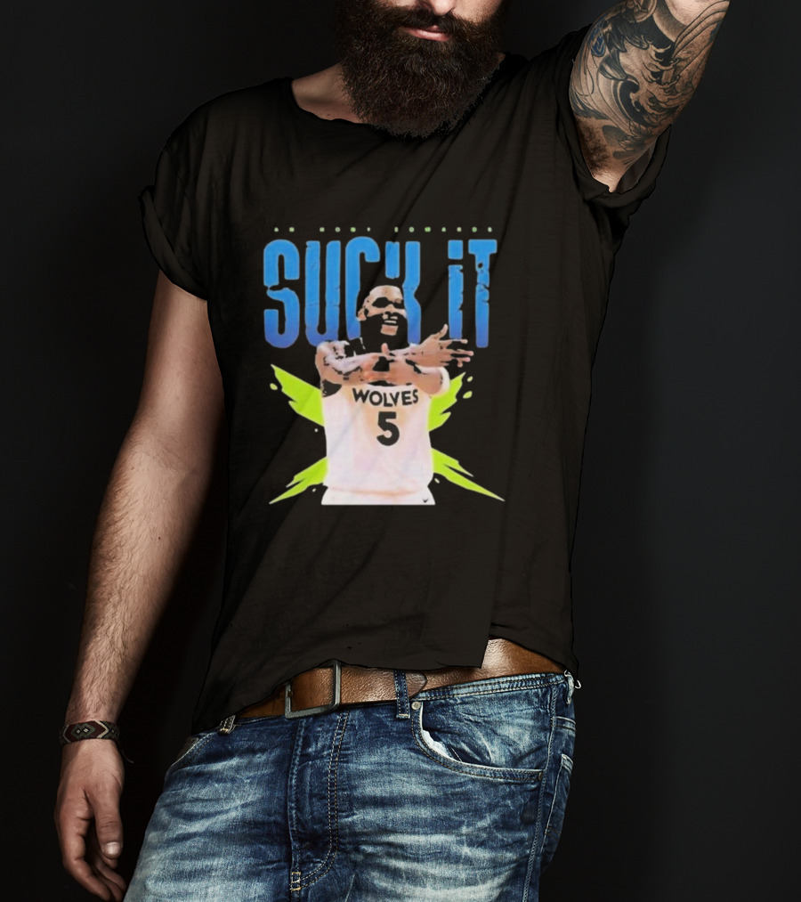 Anthony Edwards Wolves Basketball Suck It T-Shirt