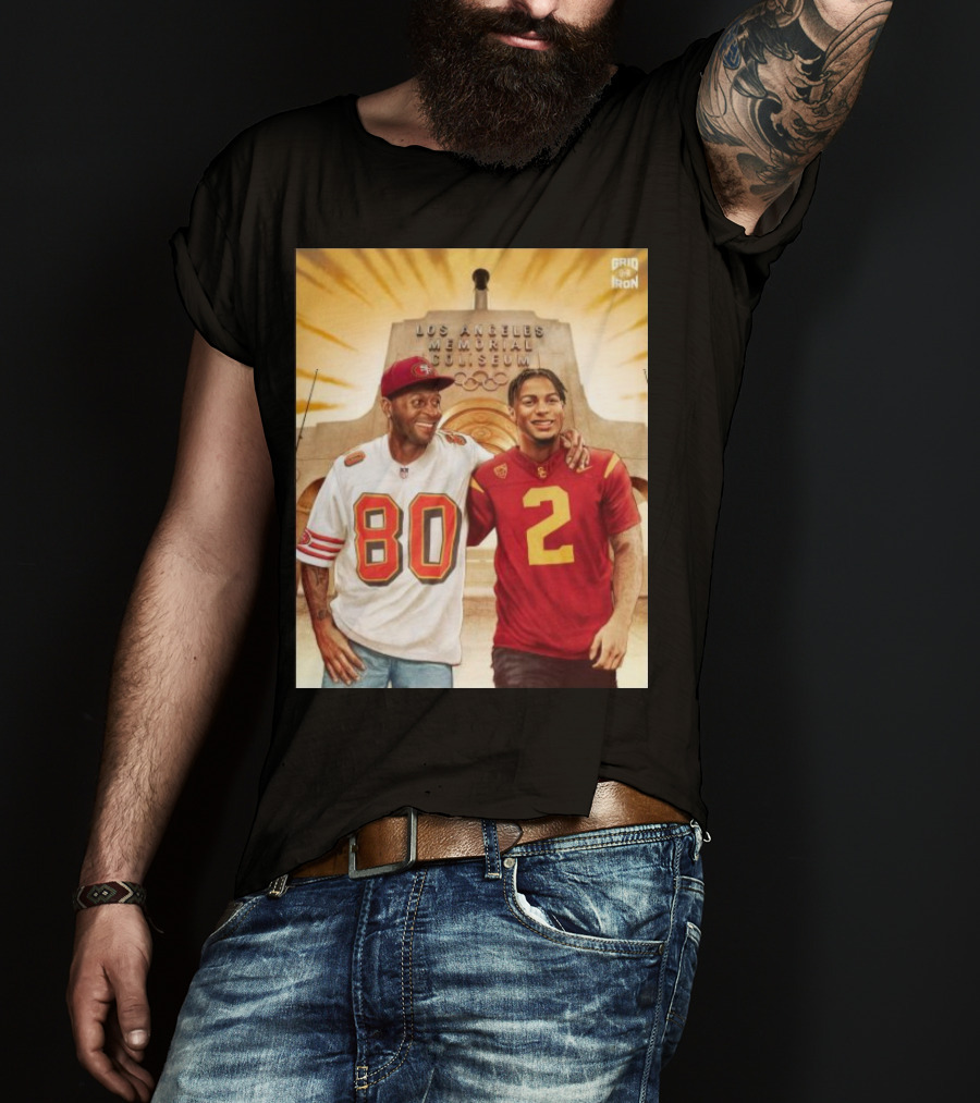 Gridiron Los Angeles Memorial Coliseum Football Legacy 80 2 T-Shirt