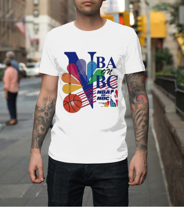 Shirt: NBA on NBC Vintage Logo J. Kyle Mann Basketball T-Shirt NBA on NBC Vintage Logo J. Kyle Mann Basketball T-Shirt
