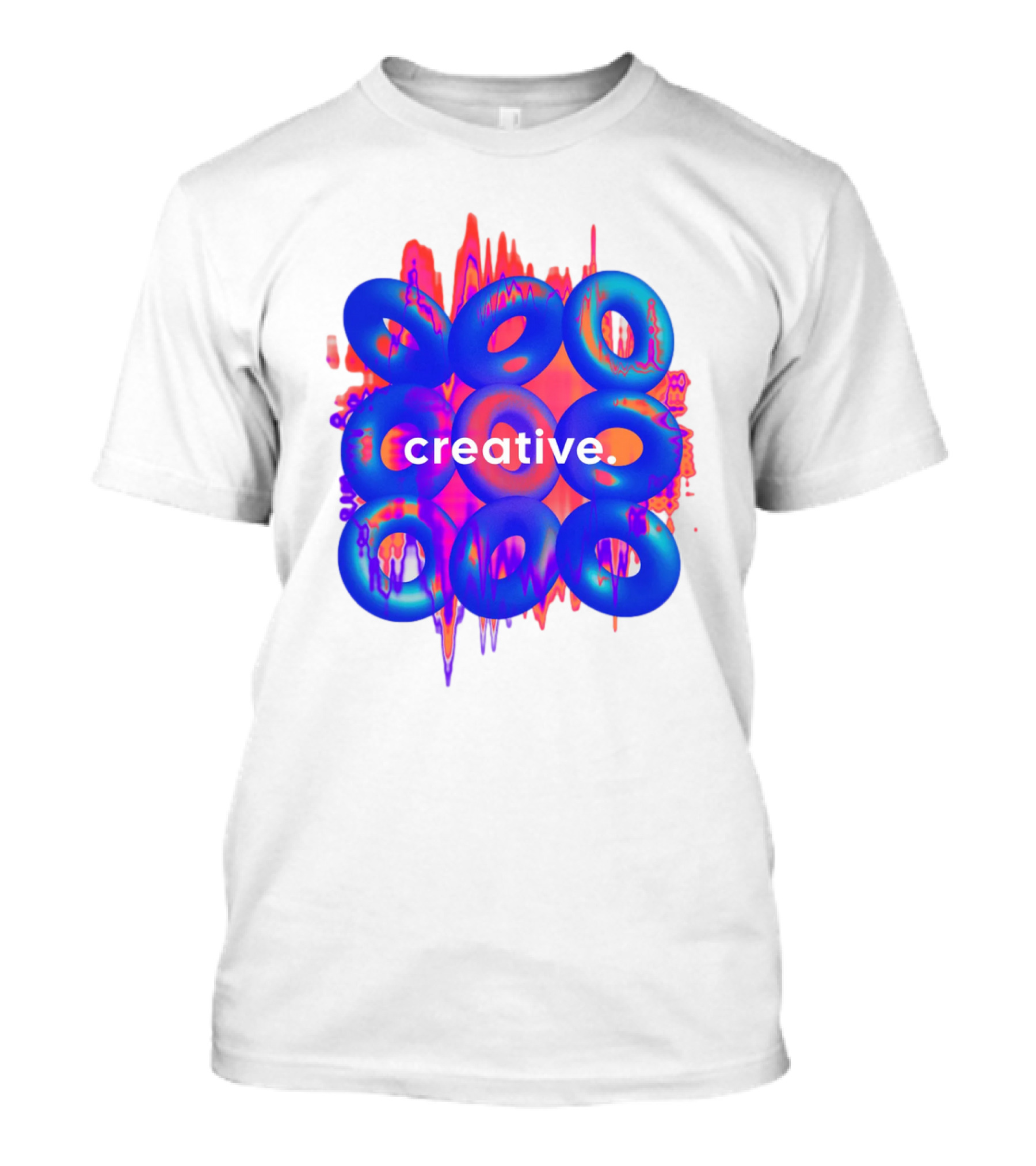 Creative Vivid Rings With Abstract Waveforms T-Shirt