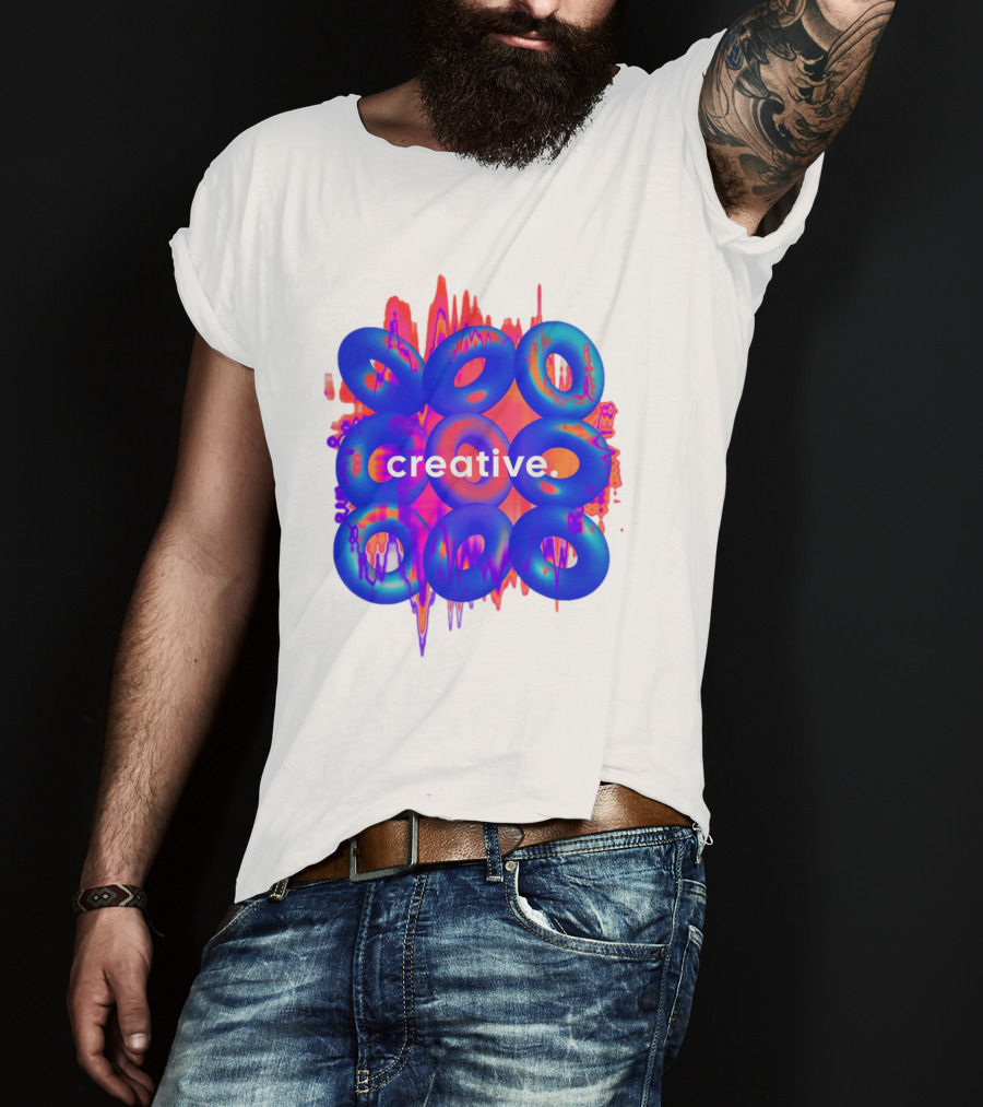 Creative Vivid Rings With Abstract Waveforms T-Shirt