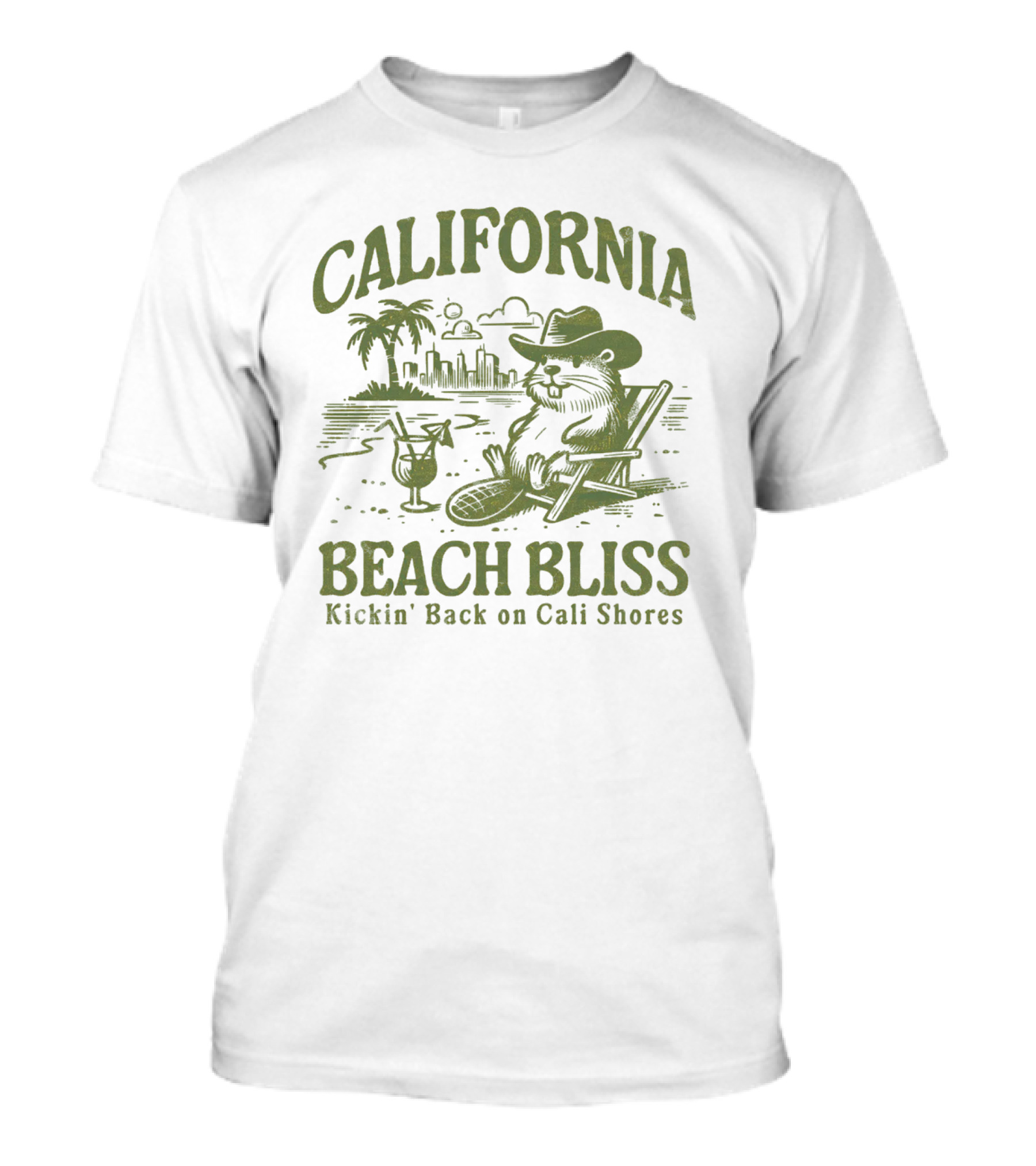 California Beach Bliss Kickin' Back On Cali Shores T-Shirt