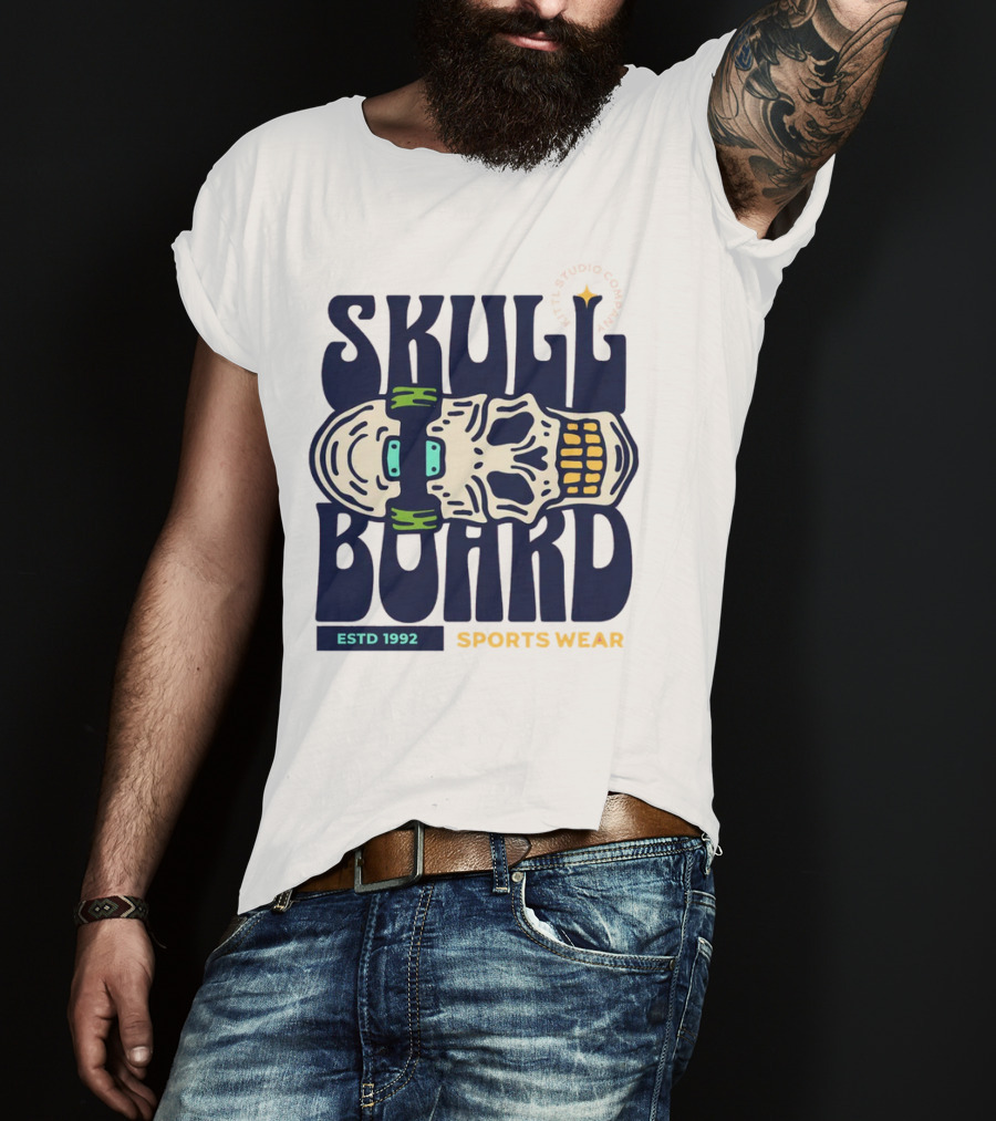 Skull Board Estd 1992 Sports Wear Ktttl Studio Company T-Shirt