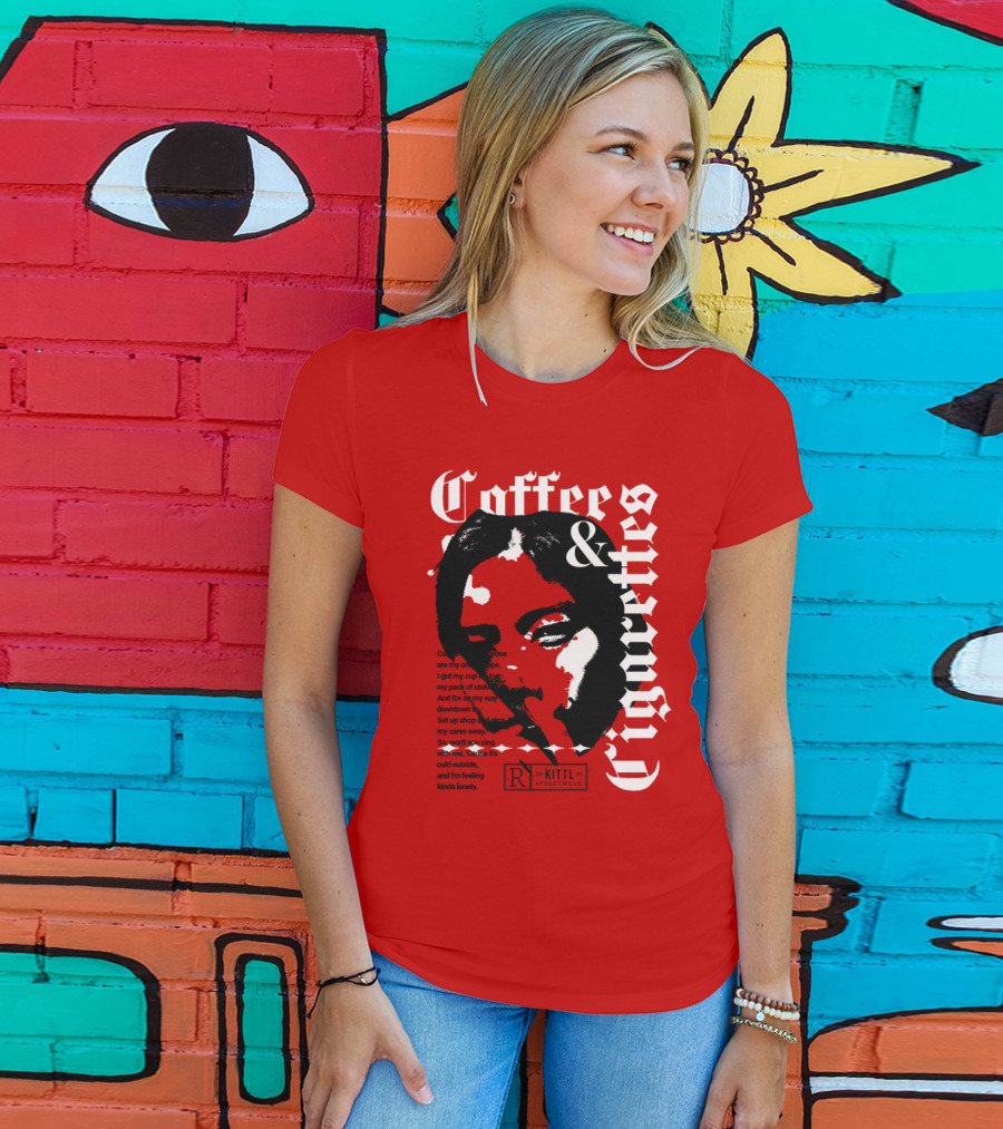 Coffee And Cigarettes By Kittl X Eachwayman T-Shirt
