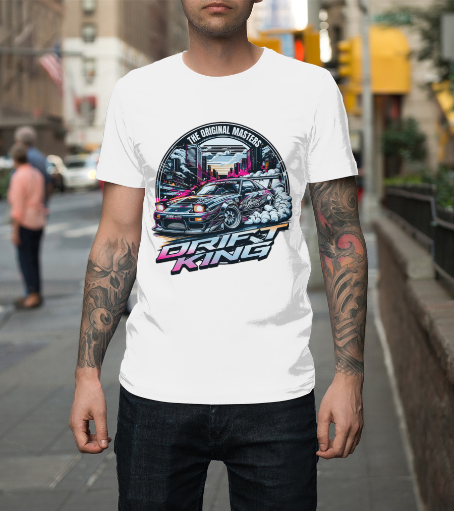 The Original Masters Drift King Vintage Street Racing Car Scene T-Shirt