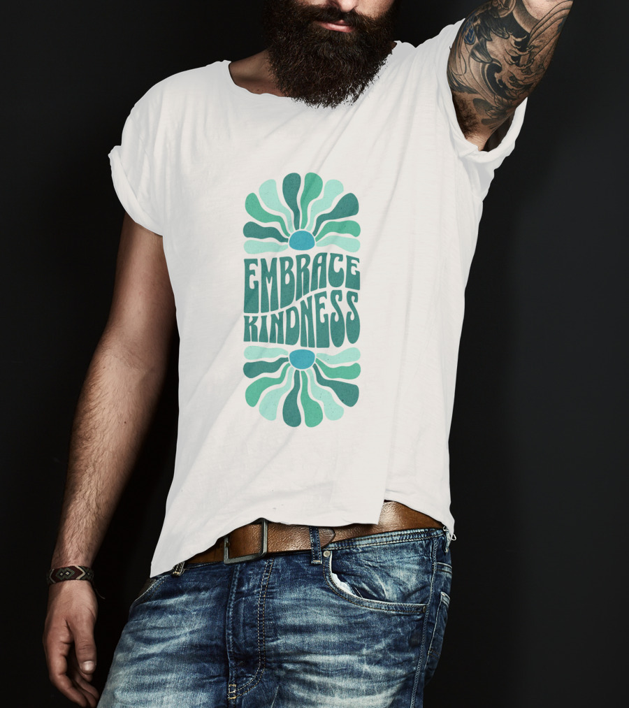 Embrace Kindness Groovy Floral T-Shirt
