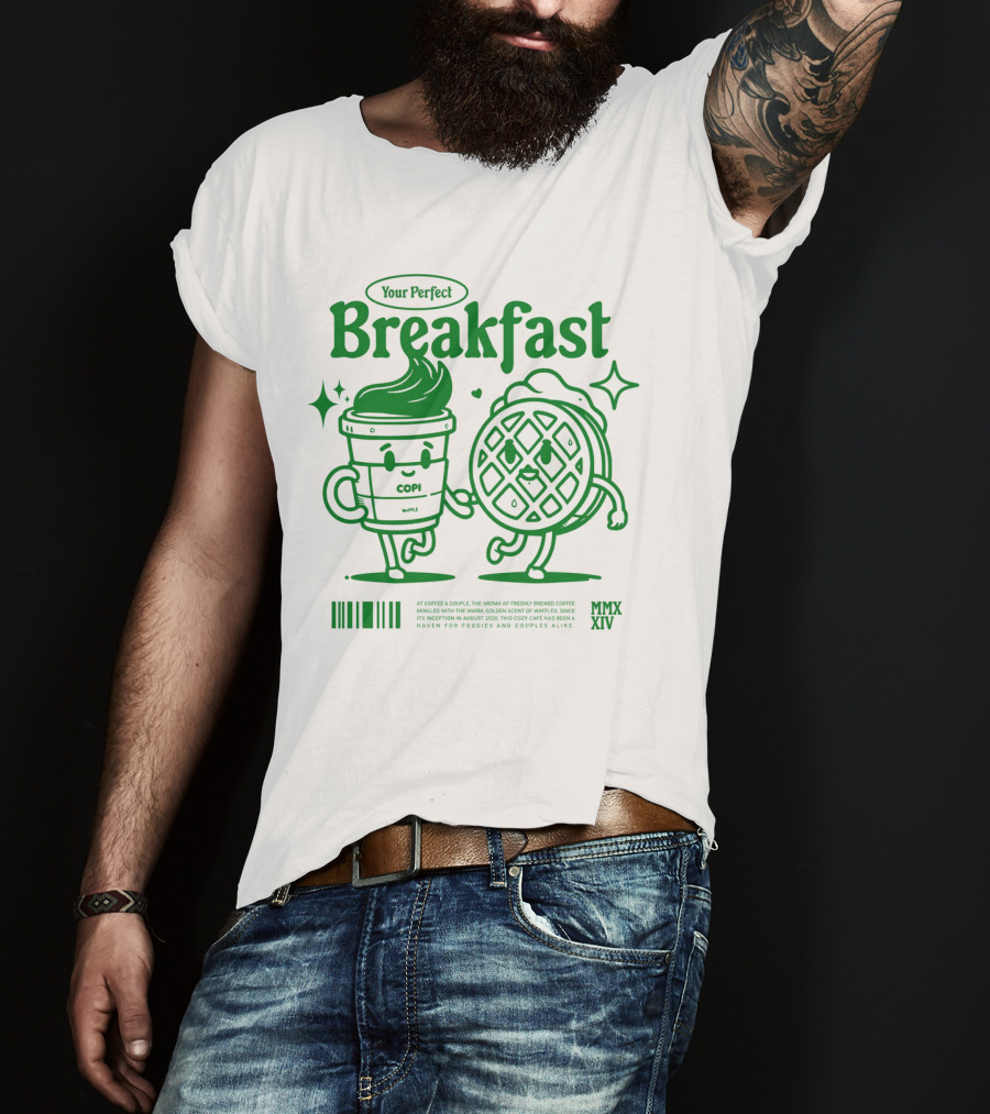 Your Perfect Breakfast Coffee And Waffle Friendship MMXIV T-Shirt