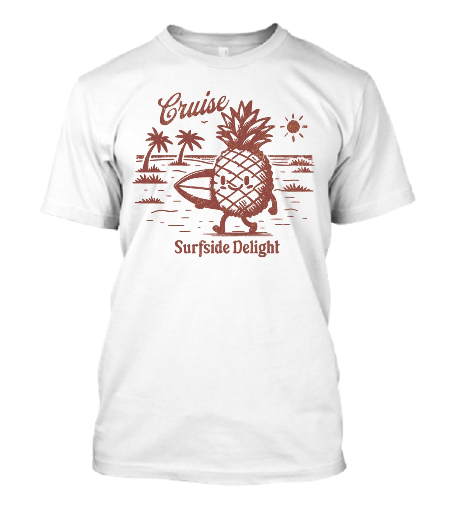 Cruise Surfside Delight Pineapple Surfer Tropical Oasis T-Shirt