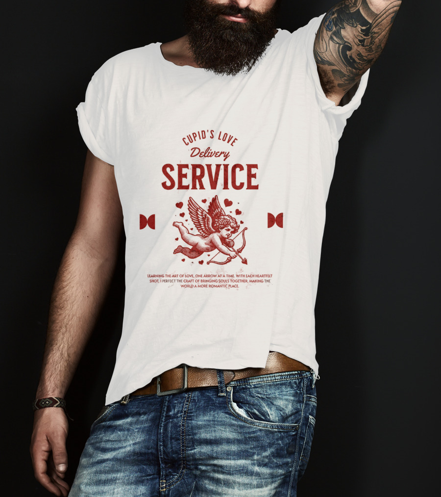 Cupid's Love Delivery Service Crafting Romance One Arrow At A Time T-Shirt