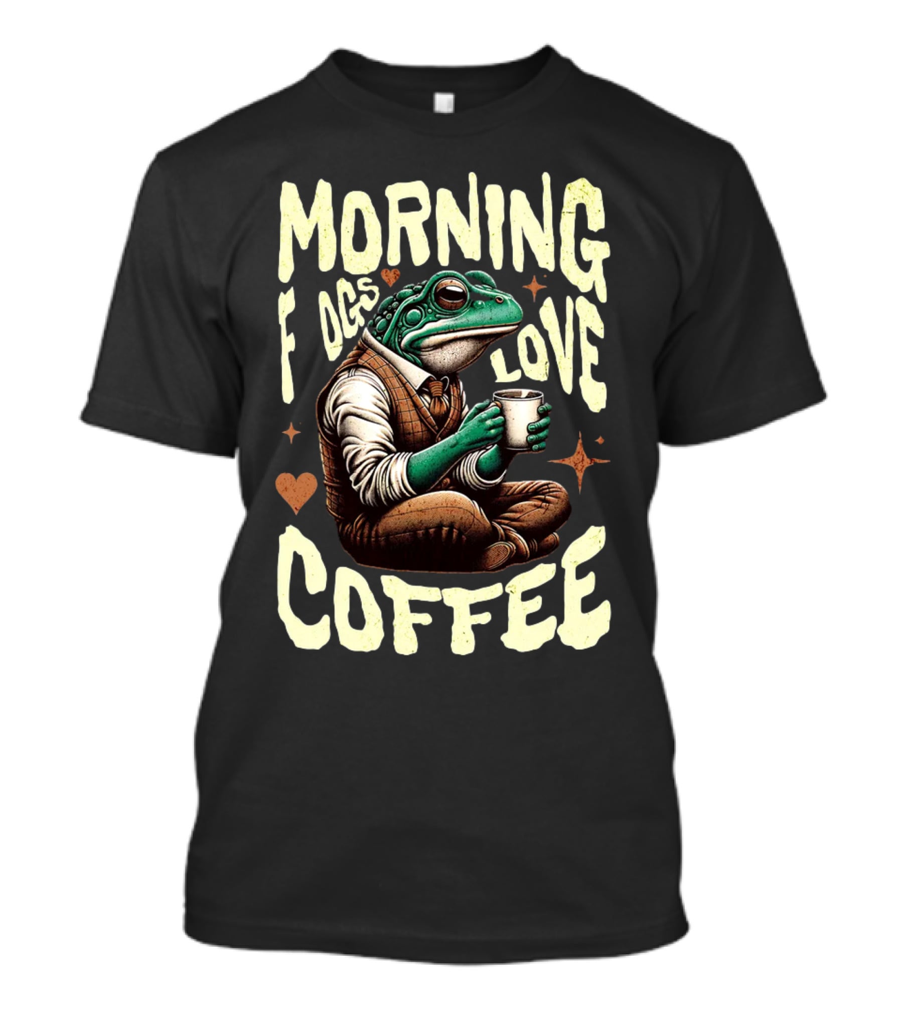 Morning Frogs Love Coffee Caffeine Lover T-Shirt