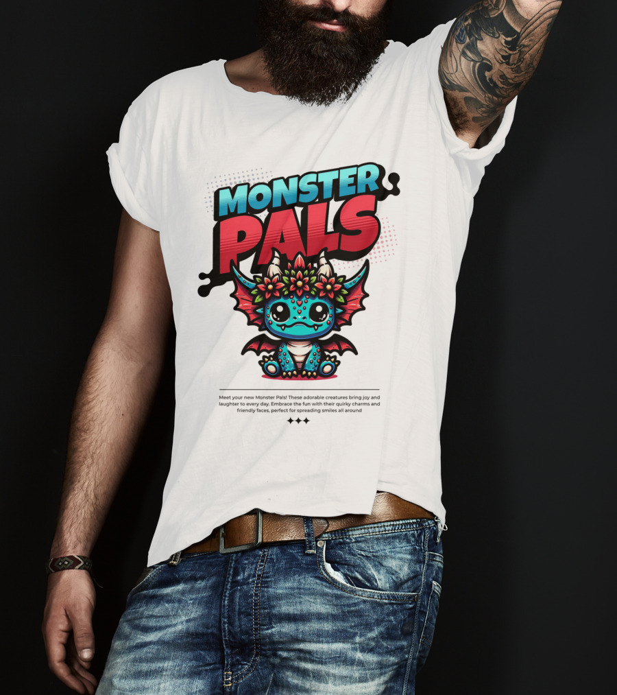 MONSTER PALS Adorable Creatures With Quirky Charm And Friendly Faces T-Shirt