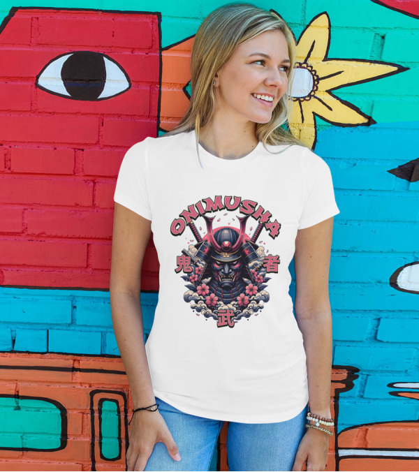 Onimusha Samurai Demon Warrior Flower Clouds T-Shirt