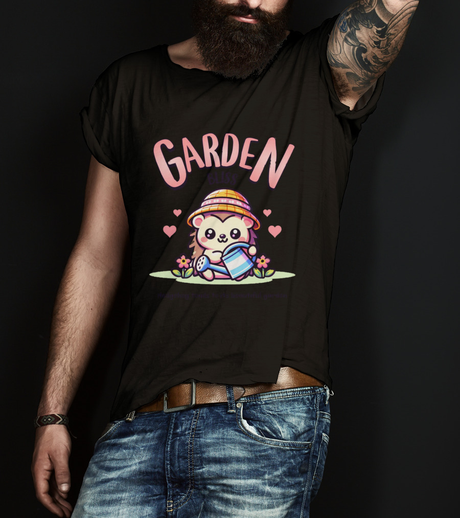 Garden Bliss Hedgehog Tends To Its Beautiful Garden T-Shirt
