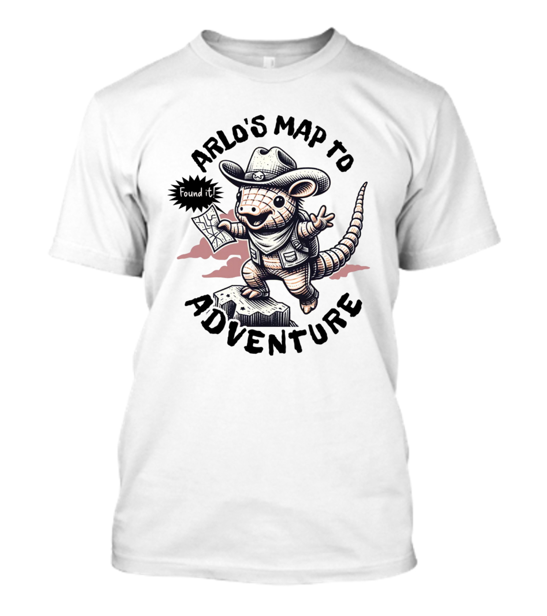 Arlo's Map To Adventure Found It Cowboy Armadillo T-Shirt