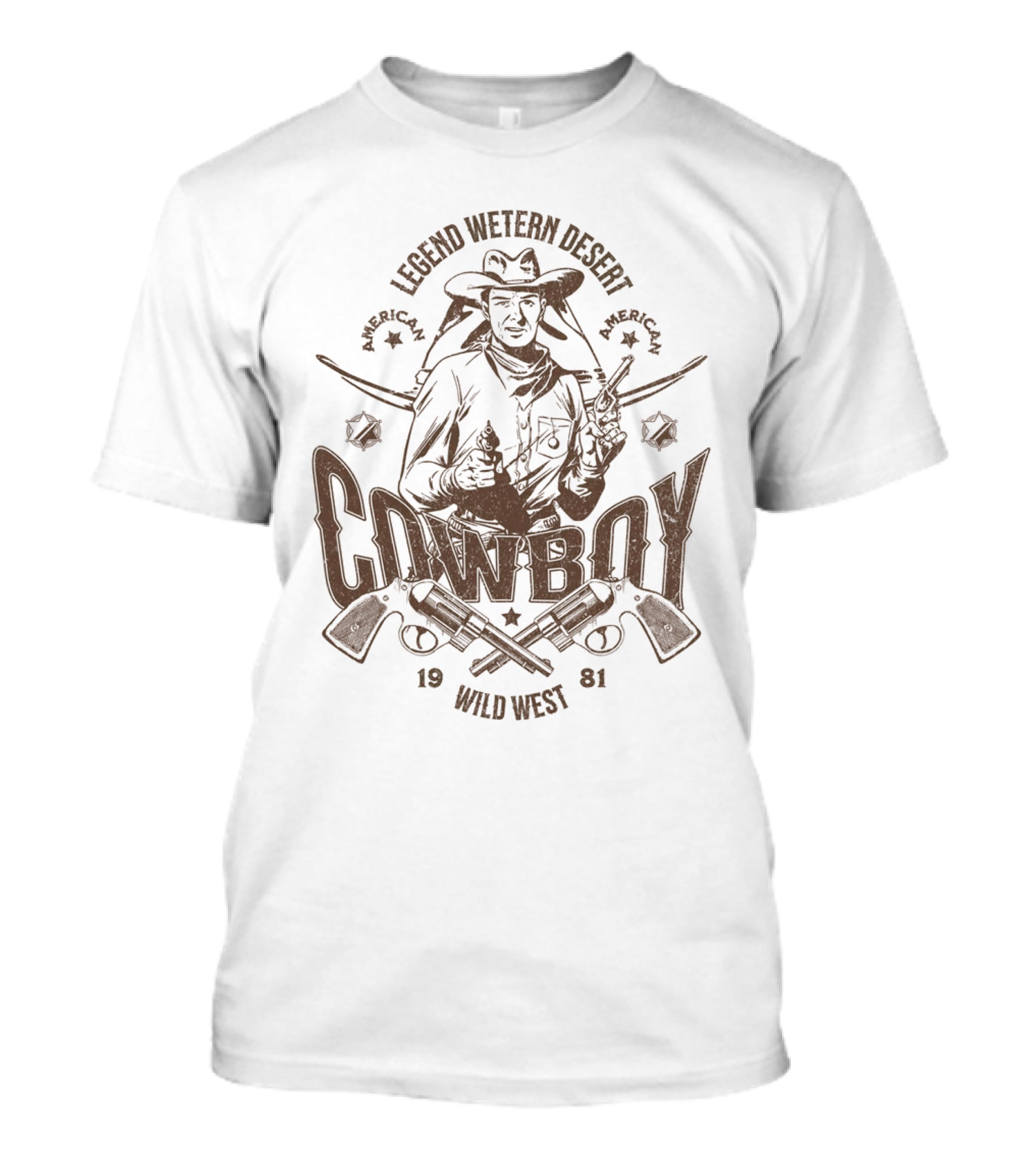 Legend Western Desert American Cowboy Wild West 1981 T-Shirt