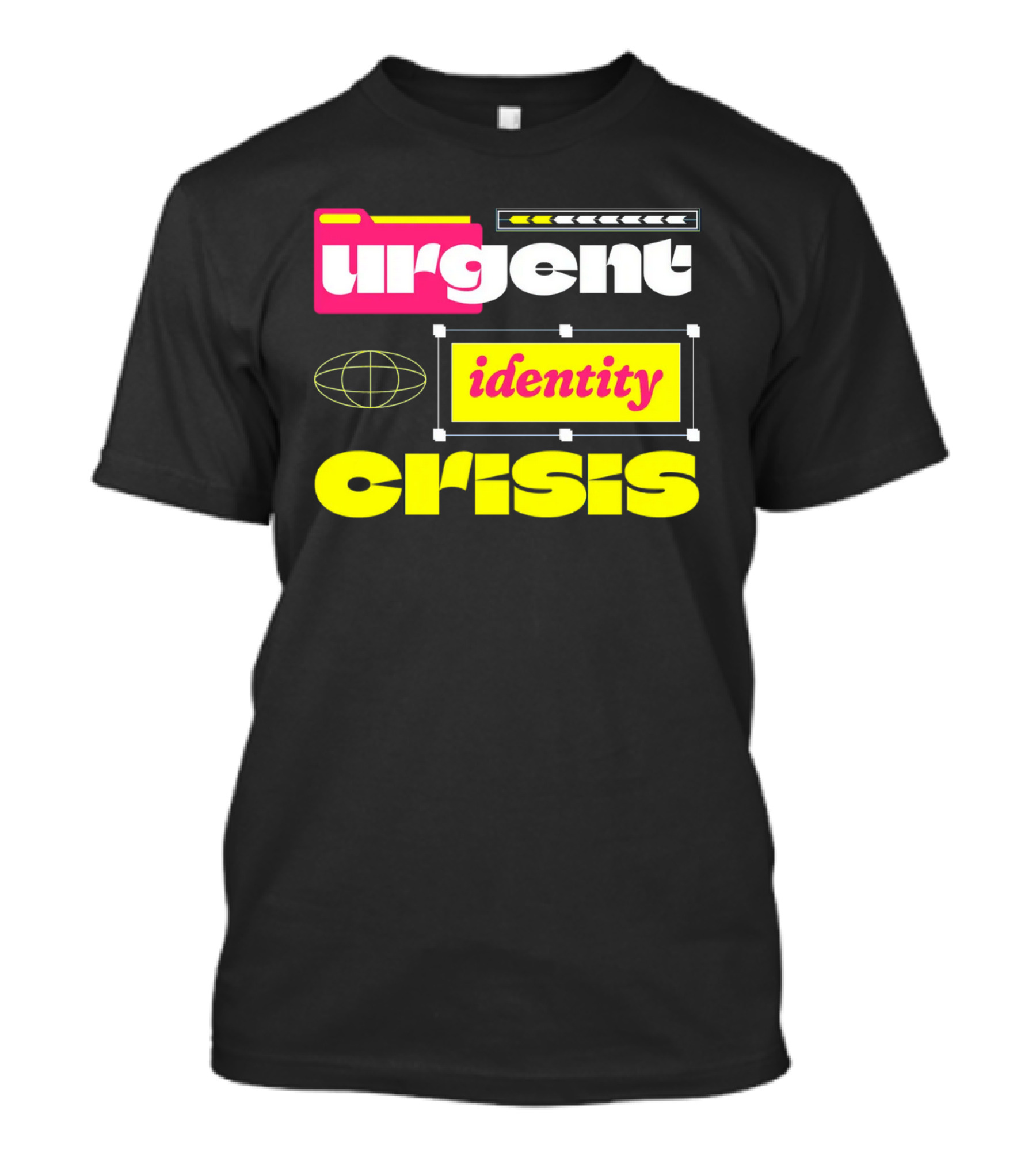 Urgent Identity Crisis Folder Globe T-Shirt