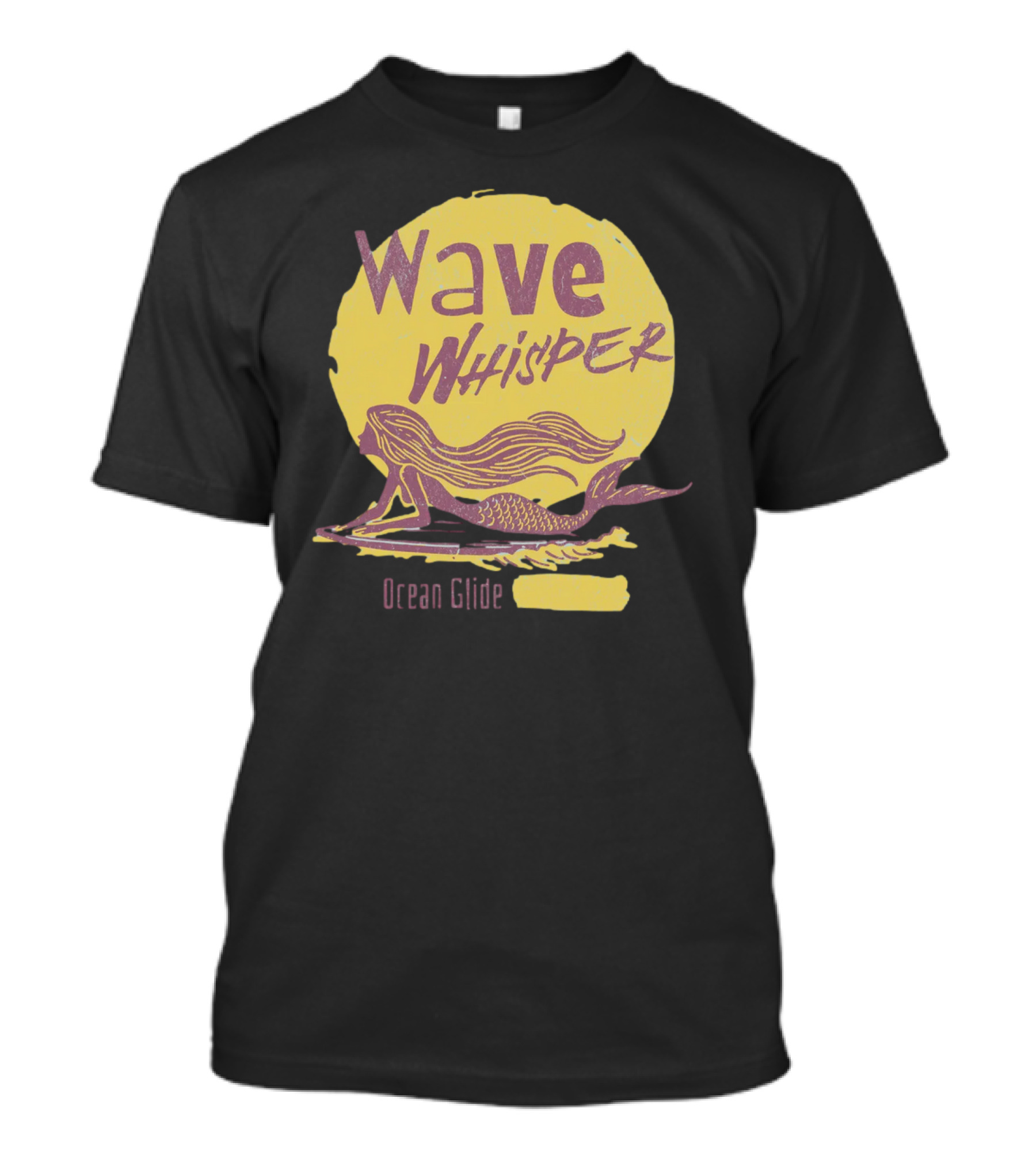 Wave Whisper Ocean Glide Mermaid In Moonlight T-Shirt