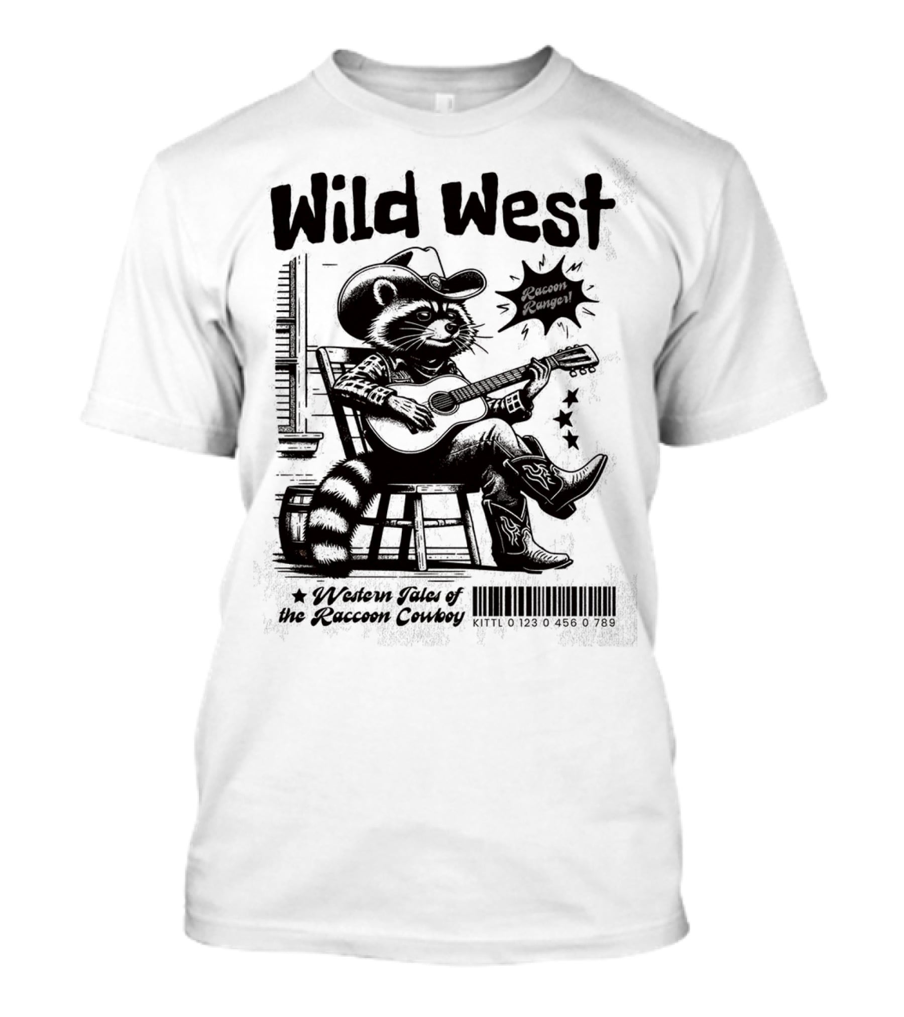 Wild West Raccoon Ranger Western Tales Of The Raccoon Cowboy T-Shirt