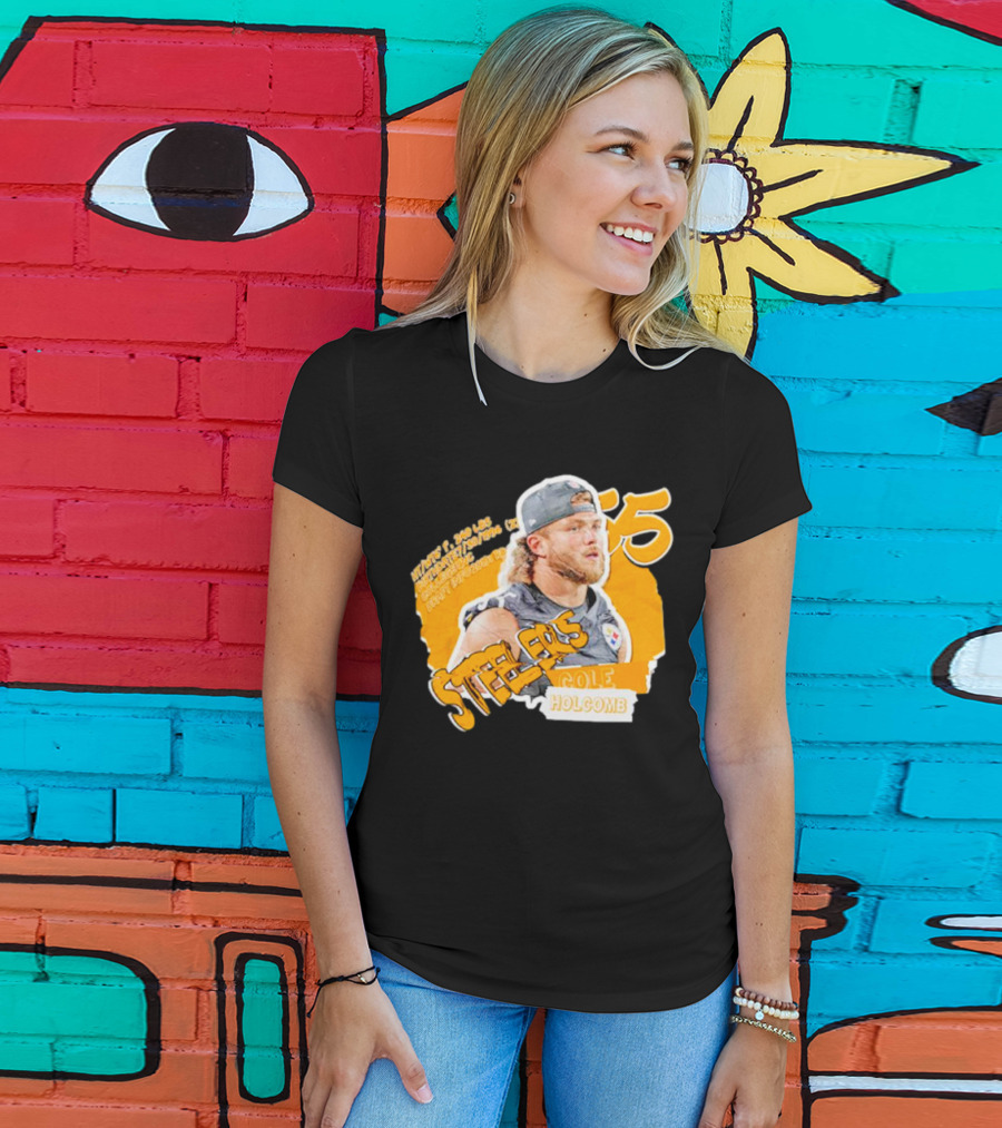 Steelers Football Cole Holcomb 55 Weight 240 Lbs Height 6'1 T-Shirt