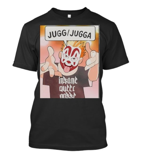 Jugg Jugga Insane Queer Posse Cartoon Character Clown Face T-Shirt