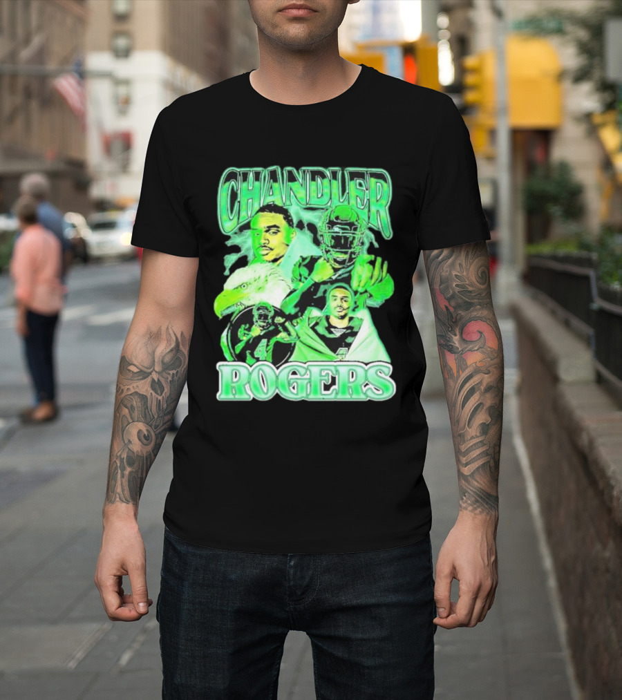 Chandler Rogers Vintage Lightweight Football Eagle Green T-Shirt