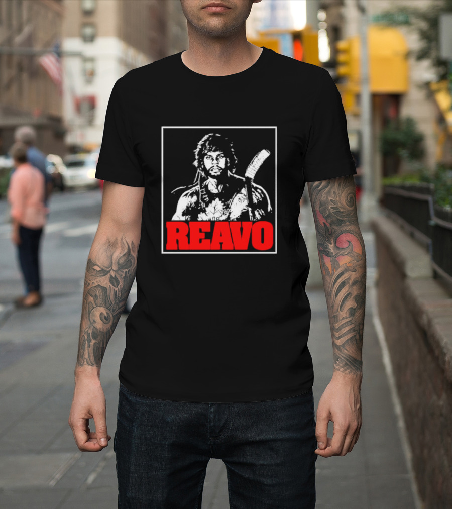 REAVO Hockey Warrior Illustration with Flow Jerguson Reavo T-Shirt