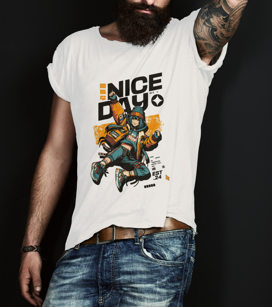 Nice Day Yepp Est 24 Vintage Urban T-Shirt