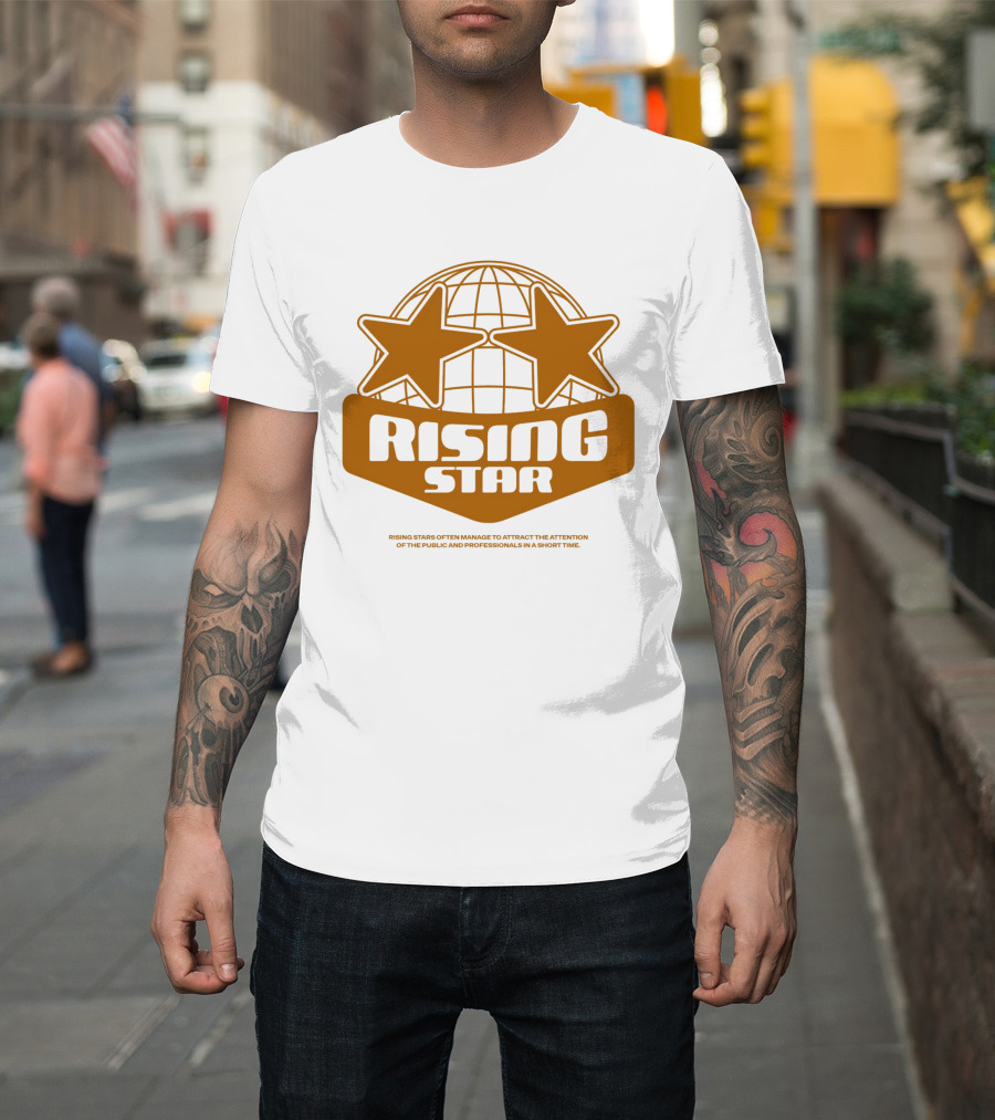 Supalonely Rising Star Two Stars Globe T-Shirt