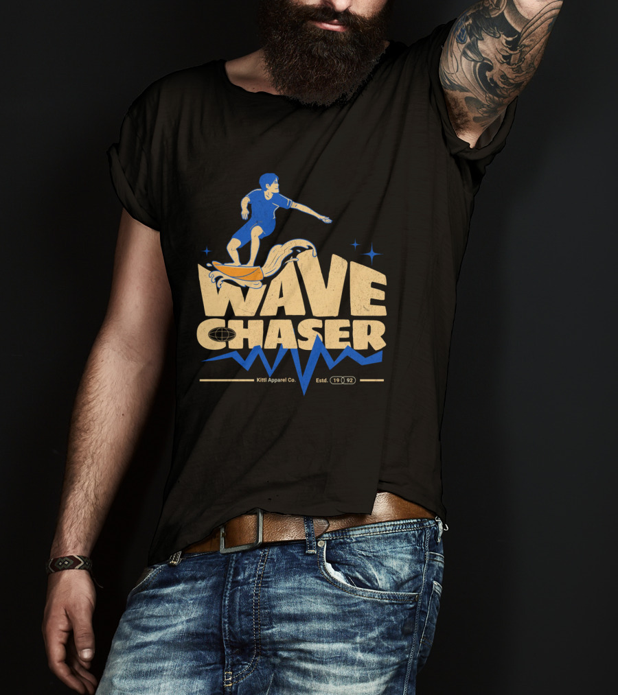 Wave Chaser Kittl Apparel Co. Estd. 1992 T-Shirt