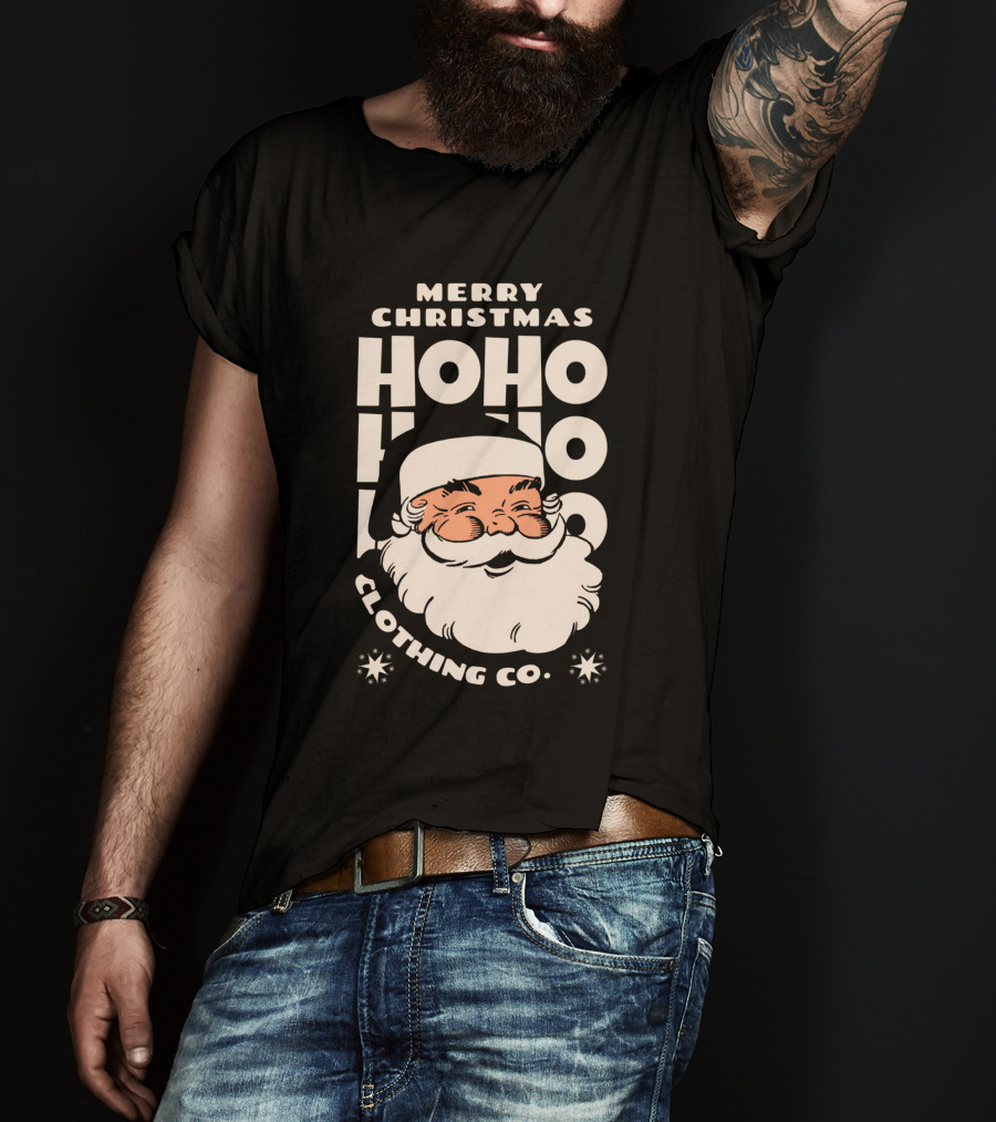 Merry Christmas Santa Claus Ho Ho Ho Clothing Co T-Shirt