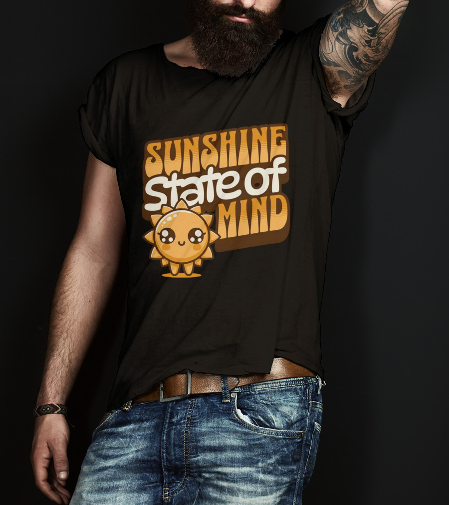 Sunshine State Of Mind Cute Sun Character T-Shirt