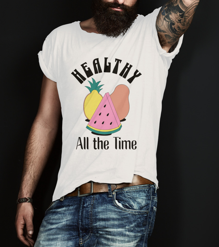Healthy All The Time Watermelon Lemon Pear T-Shirt