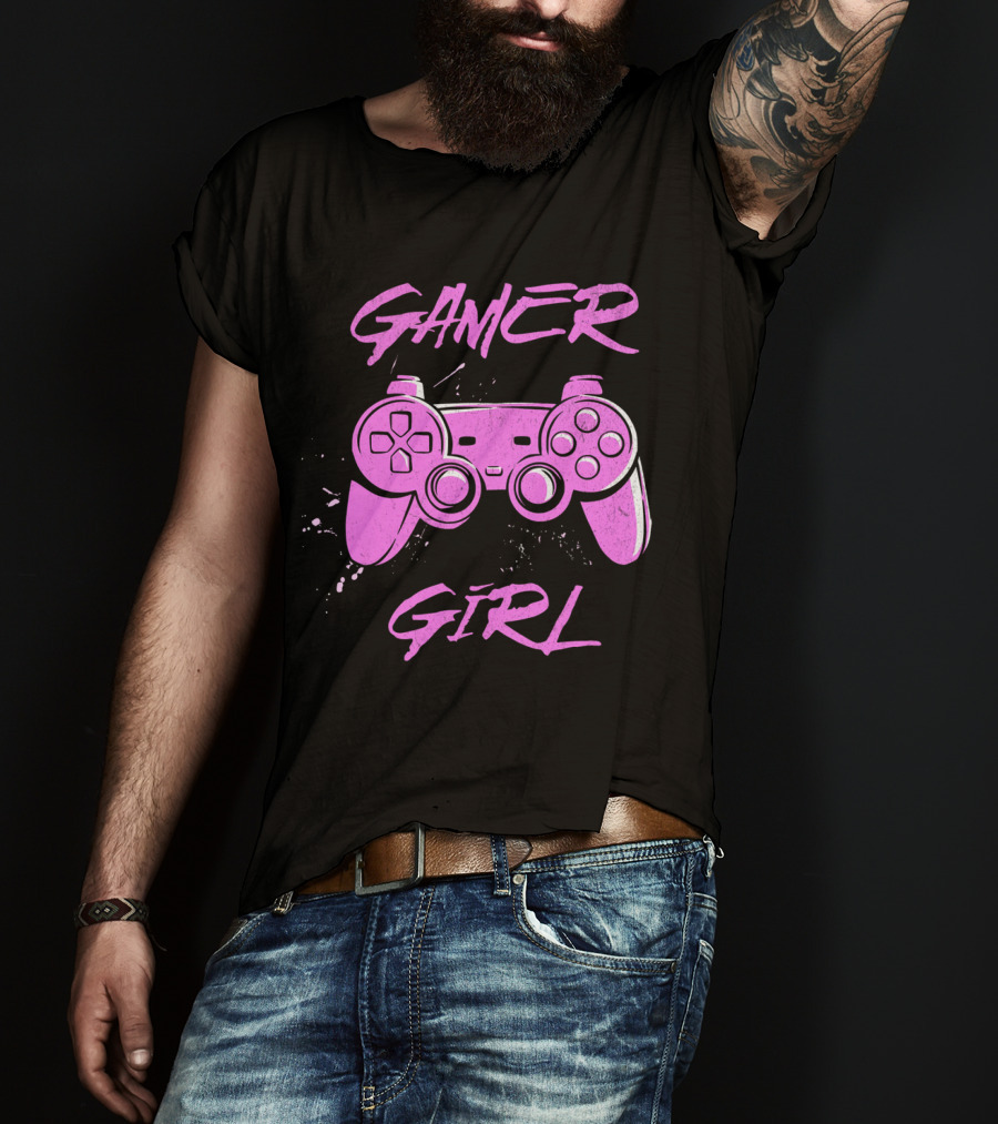 Gamer Girl Pink Controller T-Shirt
