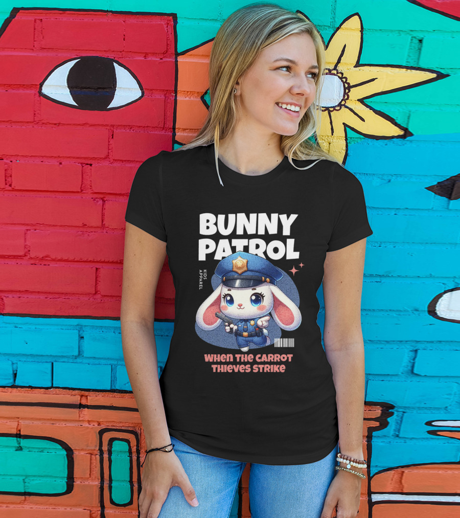 Bunny Patrol Kids Apparel When The Carrot Thieves Strike T-Shirt