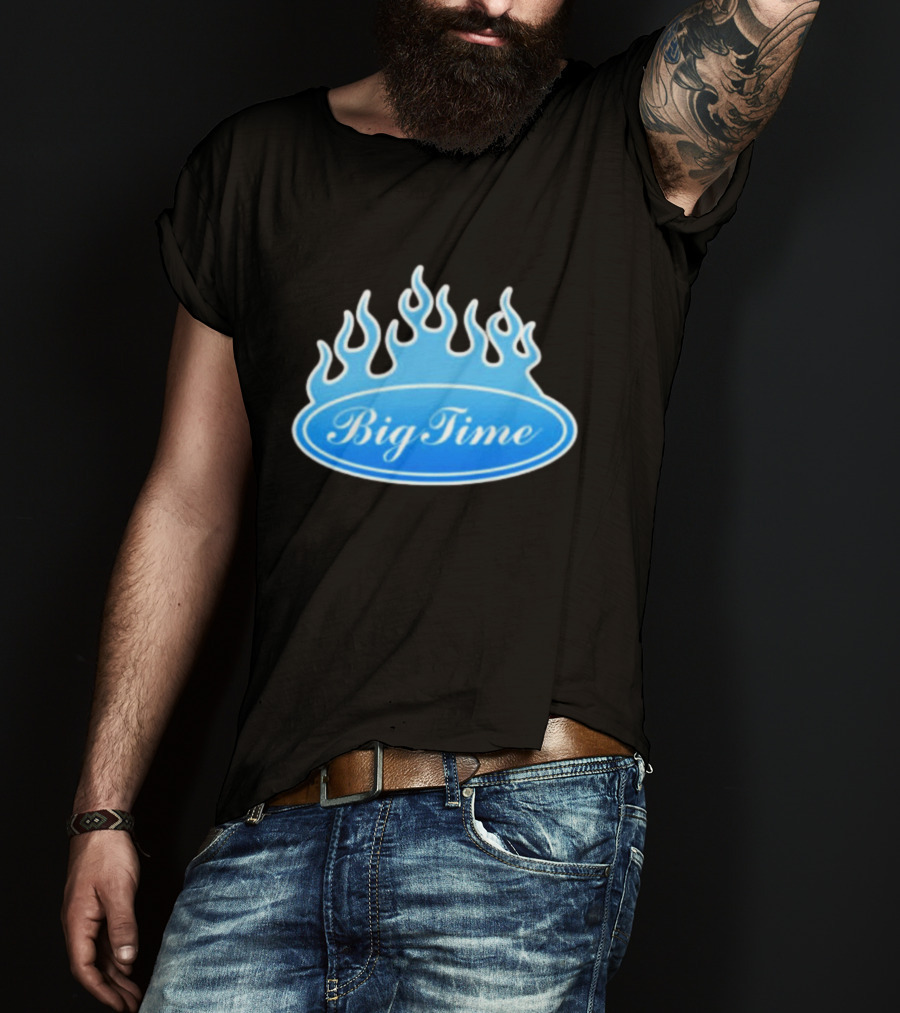 Big Time Blue Flame Oval Emblem T-Shirt