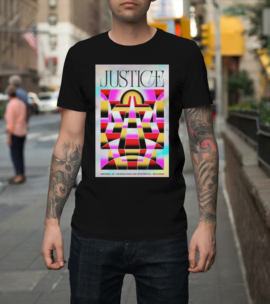 Justice August 4 2024 Parc Jean-Drapeau OSHEAGA Music and Arts Festival Montréal QC T-Shirt