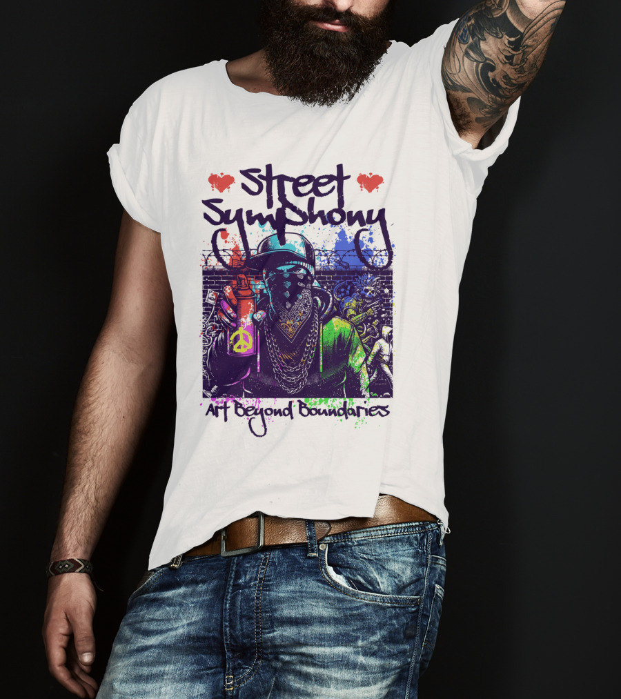 Street Symphony Art Beyond Boundaries Graffiti Man T-Shirt