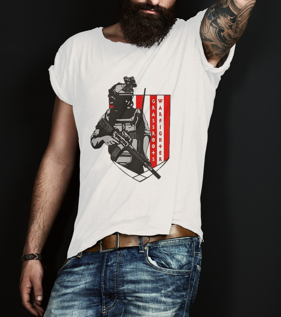 Grassroots Warfighter Tactical Operator Shield T-Shirt