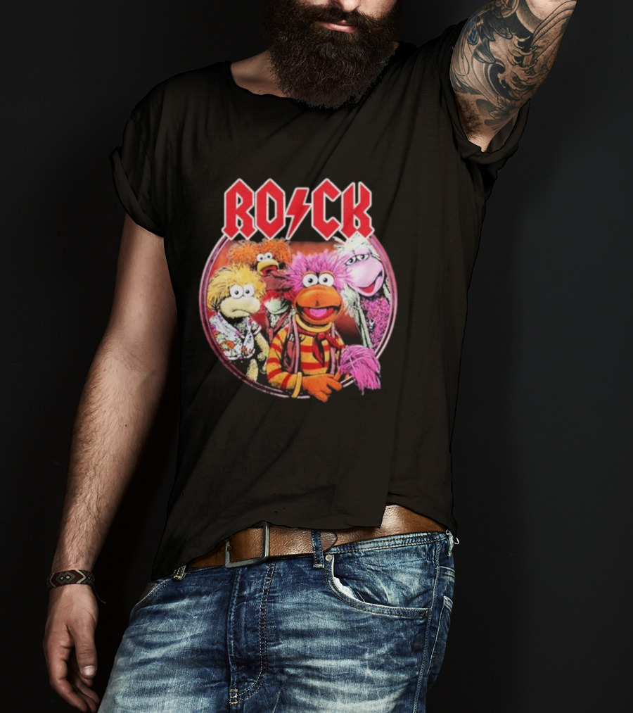 Jim Henson Fraggle Rock Characters With Iconic Rock Styling T-Shirt