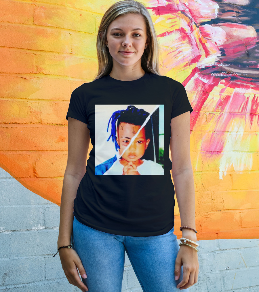 XXXTentacion Rapper Childhood And Adult Portrait Fusion T-Shirt