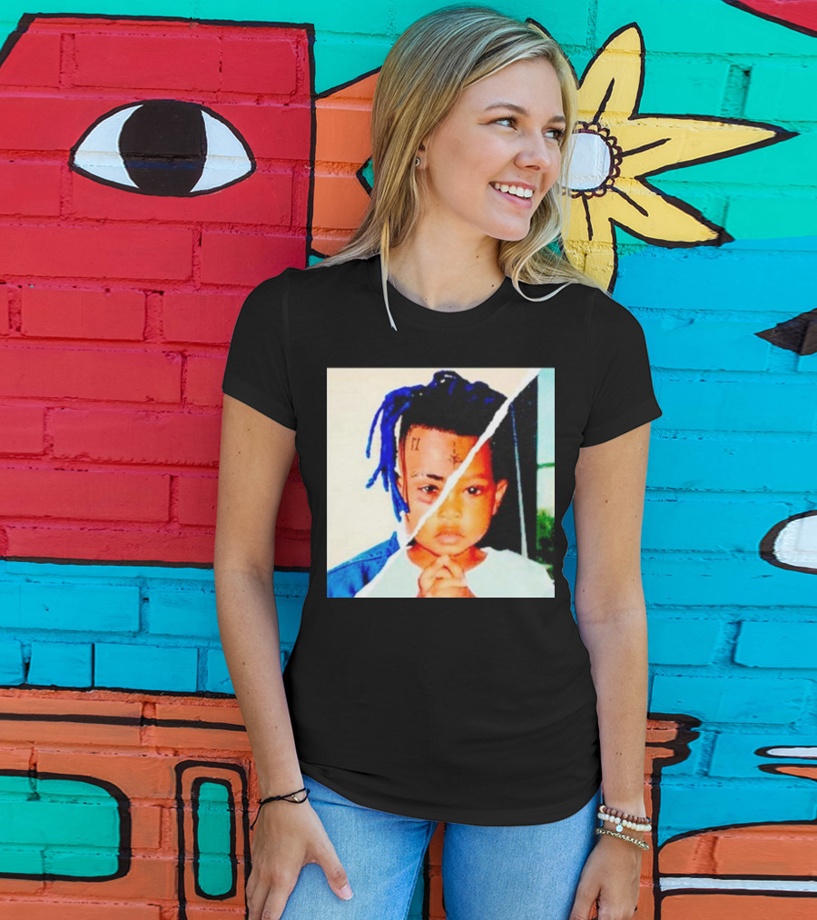 XXXTentacion Rapper Childhood And Adult Portrait Fusion T-Shirt