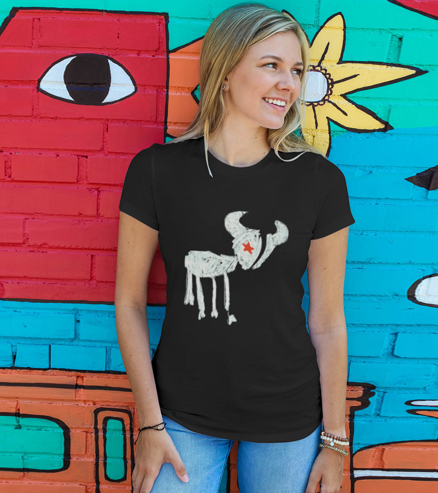 WeAreTexans Bull Design With Star For All Texans T-Shirt